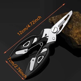 SensaBliss フィッシングプライヤー 釣り道具 多機能 釣具 釣りペンチ 針外し フックリリーサー PE ライン切れる ステンレス 防錆 尻手ロープ付き 軽量 滑り止め アウトドア 海釣り用