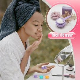 Recipientes Cosméticos Recargables, 10 ml Frascos Cosméticos Redondos, Tarros de Muestra Pequeños para Maquillaje, Crema, Crema Corporal, Manos, Loción, 9 Colores, 18 Piezas