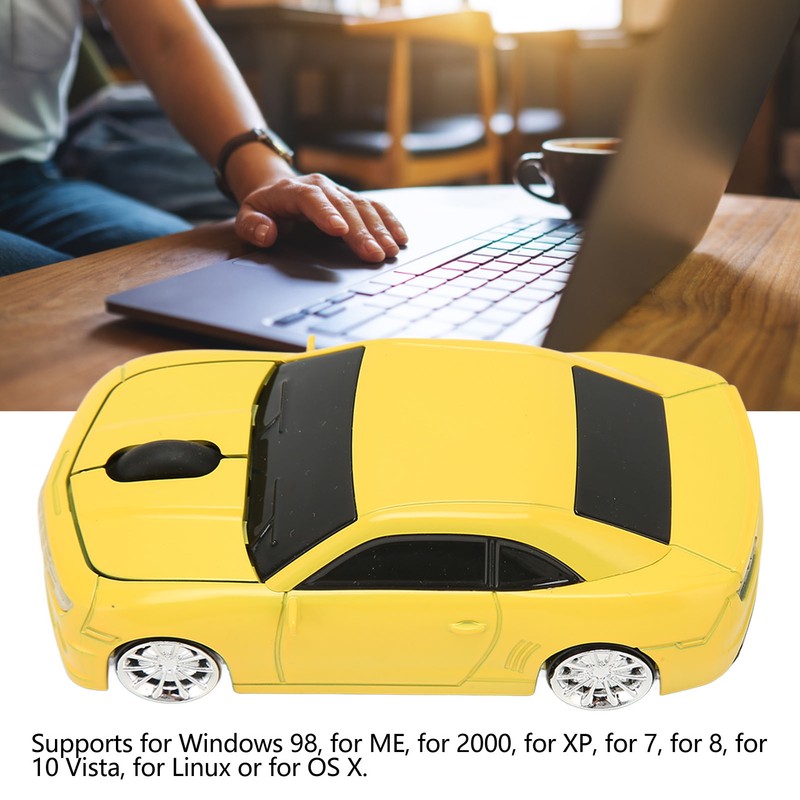 Race Car Wireless Mouse Sports Car Computer Mouse 2.4 GHz