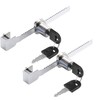 ZiYuya 2 x Silver Terrarium Lock Display Cabinet Lock Sliding