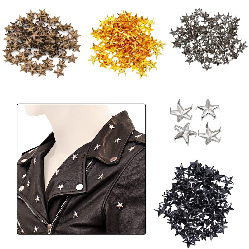 Trimming Shop Star-Shaped Studs with Spikes Hand Pressed Rivets for