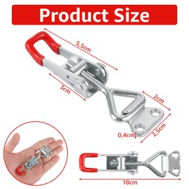 WOPPLXY GH-4001 Box Lock 150 kg Steel Snap Lock for Boxes, Drawers, Cupboards, Doors, Windows, Pack of 20