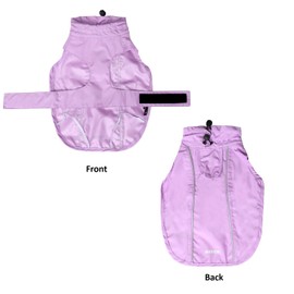 Adjustable Waterproof Dog Raincoat for Dogs,Lightweight Pet Rain Jacket Puppy Clothes with Reflective Strip for Small Medium Large Dogs(Light Purple, Small)