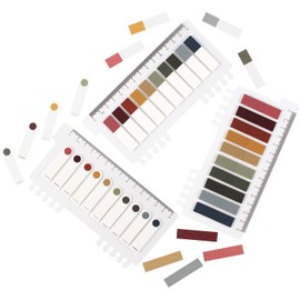 YUBX Vintage Sticky Notes Set Solid Colors Morandi Index Tabs Writable Memo Stickers - 3Packs/600Pieces (Vintage)