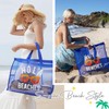 KUIRAN 30L Large Beach Bag with Pouch Foldable Sandproof Lightweight