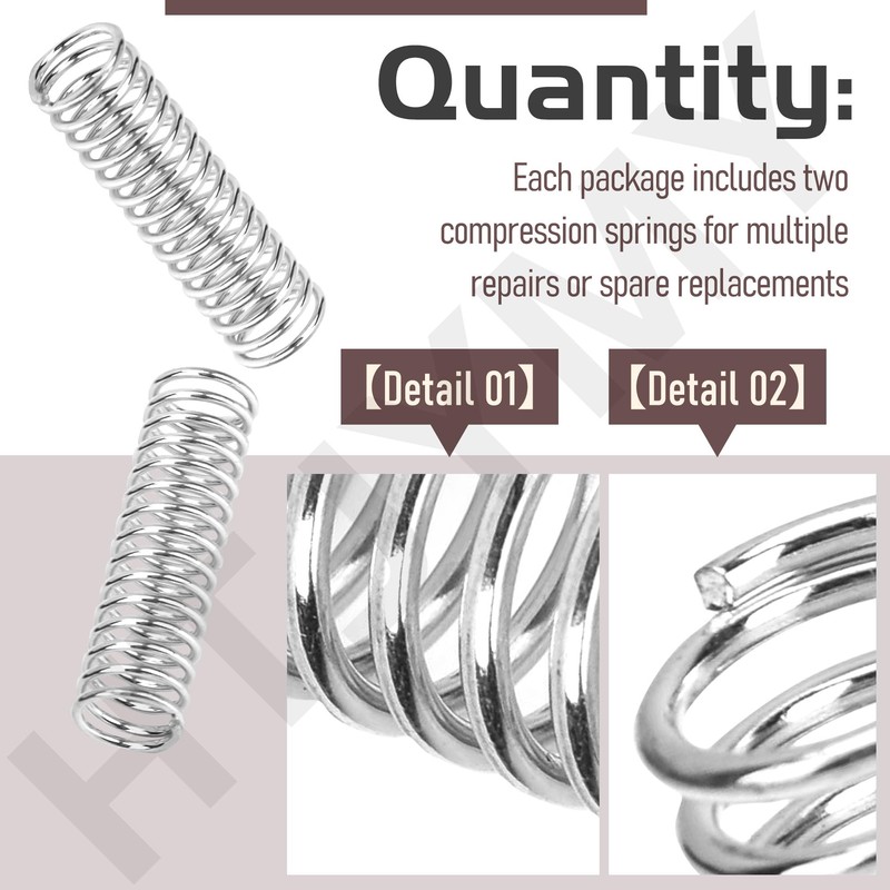 HTJYMY 2-Pack 136-7136 Compression Spring Replaces 110-9360, Compatible with Toro