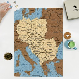 2001 Map of Central Europe | 1000 Piece Jigsaw Puzzle for Adults