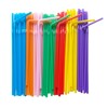 YAOSHENG 200pcs 8.26" x 0.2"Solid Colors Flexible Drinking Orange Straws,