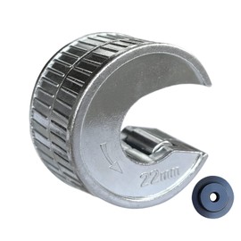 PLOWFAR 22mm Pipe Cutter Copper Pipe Slice Tube Cutter Zinc Alloy Body with 1 Replacement Cutting Wheel