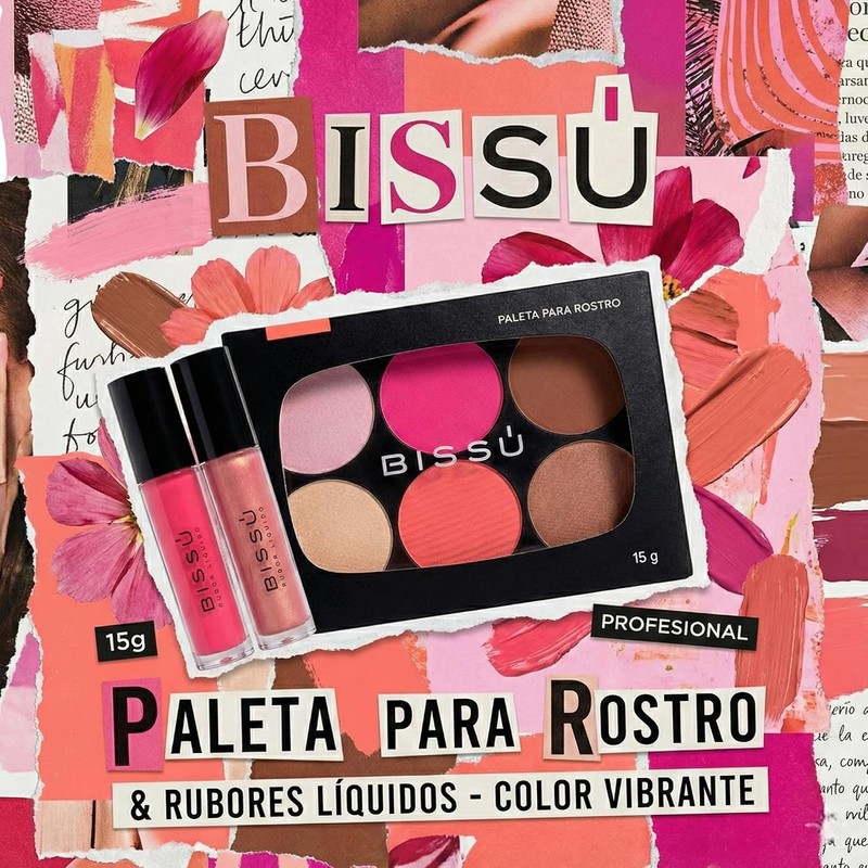 Kit de Maquillaje para Rostro: 1 Paleta con Iluminador, Rubor