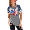 American Flag Heart Shirt for Women Patriotic Tshirt 4th of
