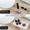 3PCS Water Absorbing Stone Tray, Fast Drying Stone Sink Tray,