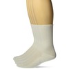 Carolina Ultimate Unisex-Adult's Non-Binding Seamless Rib Cotton Crew Socks 4 Pair Pack, White, Large