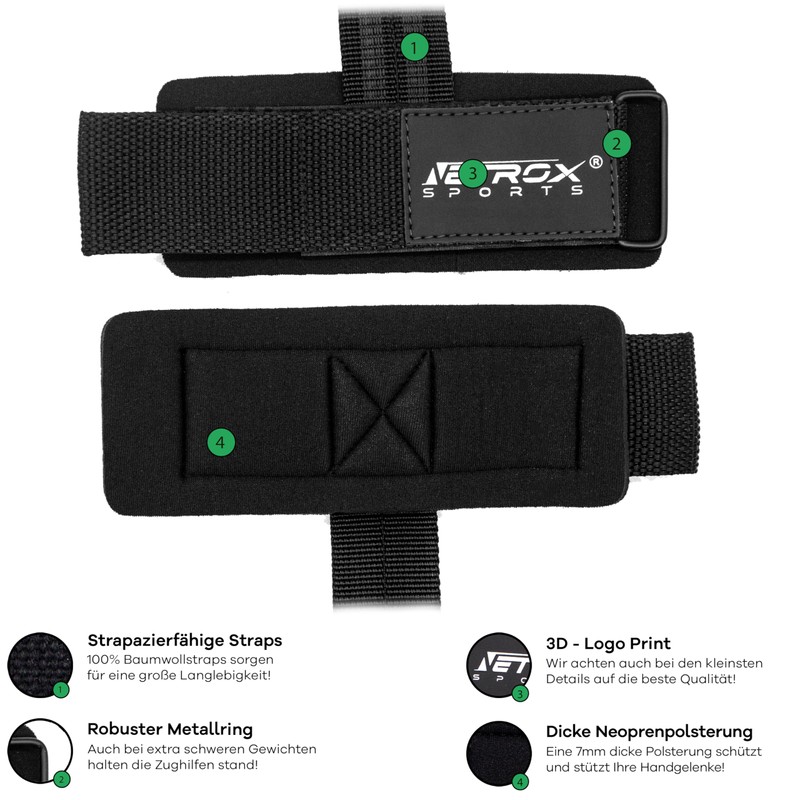 Netrox Sports® - Lifting Straps | Professional Lifting Straps with