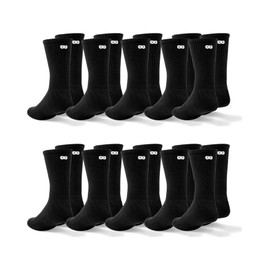 Pair of Thieves Men's BOWO 10 Pack Cushion Crew Sock, Black, One Size