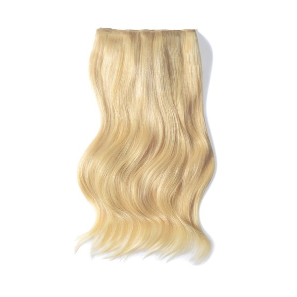 cliphair Double Wefted Full Head Remy Clip in Human Hair Extensions - Bleach Blonde (#613), 16" (180g)