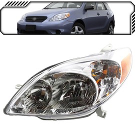 EPIC LIGHTING OE Style Halogen Headlight Assembly Replacement for TOYOTA 03-08 MATRIX [ TO2502140 8115002220 ] Left Driver Side