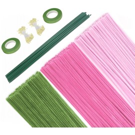 Craft Mall, Flower Set, Approximately 300 Pieces, Artificial Flower Stems, Flower Core, Flower Tape, Bouquet, Handmade Kit, Color Mall, Craft Mall, Artificial Flower, Wire, Skeleton Mall, Wire Art