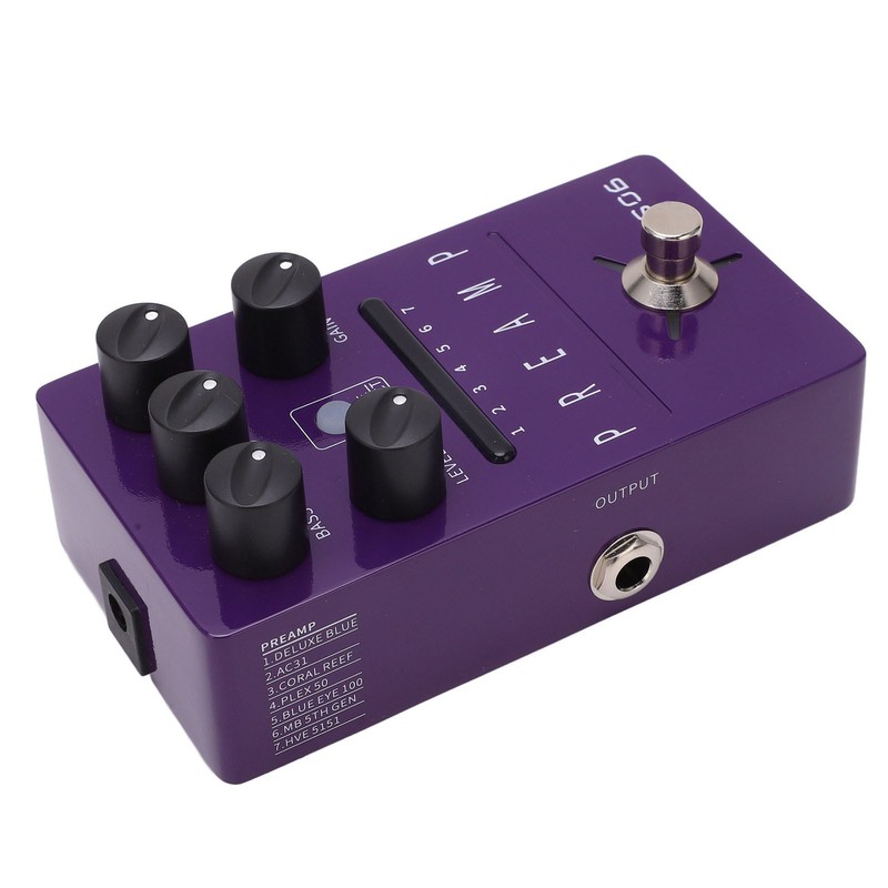 Guitar Effect Pedal Metal Purple 1/4in Interface Parameters Savable Single