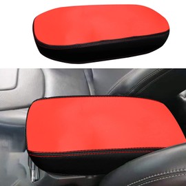 sportuli Center Console Cover Replace for 2016-2021 Jeep Cherokee, Waterproof Anti-Scratch Leather Armrest Cover Seat Box Protector for Jeep Cherokee (Rd)