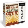 Lantern Press Mobile, Alabama, Skyline and Sunburst Screenprint Style 1000