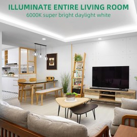 Lamomo Neon LED Rope Light 32.8ft, White LED Strip Lights 1.96in/Cut, 6000K Waterproof Flexible Silicone 24V Led Strip for DIY Neon Sign Bedroom Indoor Outdoor Decor（Power Adapter Included）