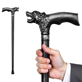Uoagain Walking Cane Dedicated Sizes with Hand-Carved Wooden Walking Cane for Men and Women Support up to 300 lbs, All-Day Comfort Ergonomic Canes for Seniors Daily Walking and Outdoor Strolls