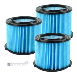 Netezza 3 Pack vf3500 replacement Filter fit for riged shop vec filter 3-4.5 Gallon, 3-Layer pleated Filter for vf3500, WD3050, WD4070, WD4080, WD4522, 4000RV, 4500RV