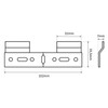 AERZETIX: 10 x Profile for Hanging Plate for Furniture 102/33.5