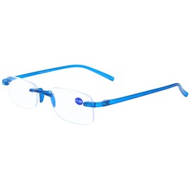 I NEED YOU Light G67200 Rimless Glasses Plastic with Case Blue 1 Dioptre