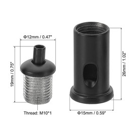 PATIKIL Cord Grip Connector 10 Set Adjustable Steel Wire Rope Cable Clamp with Base for Suspending Chandelier Panel Lamp Lighting Accessories, Black