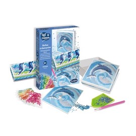 Sentosphère 3932490 Diamond Box Dolphins Creative Kit DIY for Children and Adults