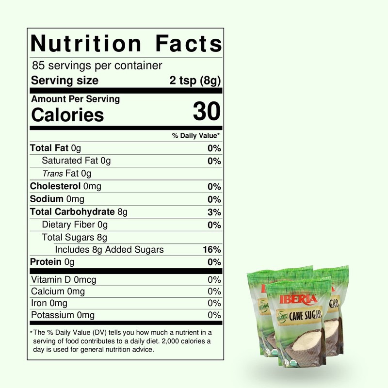 Iberia Organic Cane Sugar, 1.5 lb. (Pack of 3)
