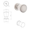 cyclingcolors 2 x Furniture Knobs Brushed Nickel Metal 15 mm