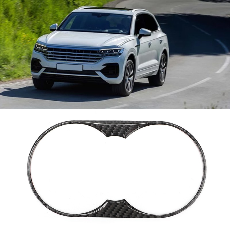 Left Hand Driving Carbon Fiber Water Cup Holder Panel Frame