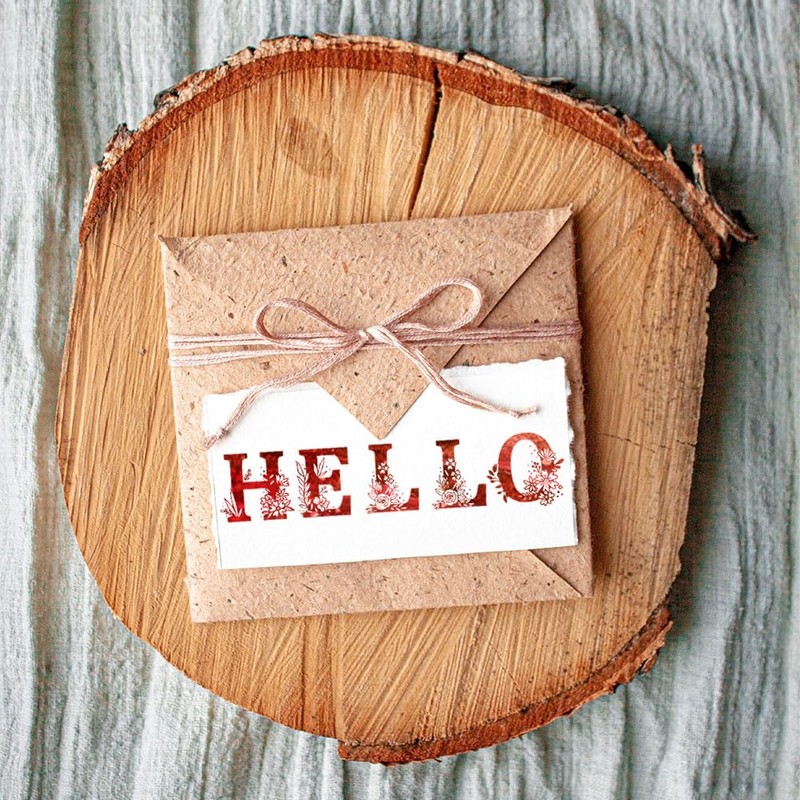 GLOBLELAND Letter and Number Clear Stamps for Card Making 8.3×5.8