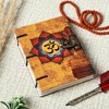 Purpledip Paper Vintage Diary Journal 'Om': Handmade Paper, Hard Bound,