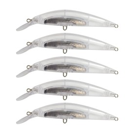 Orurdo Fishing Tackle DIY Series Unpainted Lures Heavy Weight Sinking Minnow C 0.4 inches (10.7 cm), 0.9 oz (24 g) (Set of 5) qm100007a05n0