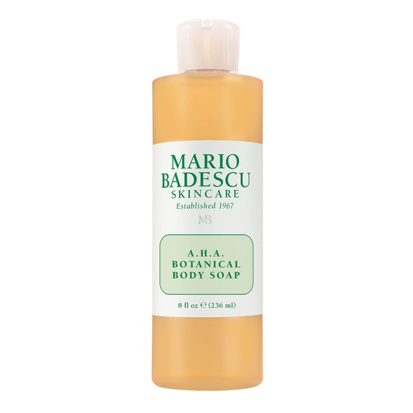 Mario Badescu AHA Botanical Body Wash Moisturizing, Clarifying and Gentle Exfoliating Body Wash for Brighter, Softer and Smoother Skin | Body Soap Infused with Glycolic Acid & Fruit Enzymes | 16 Fl Oz