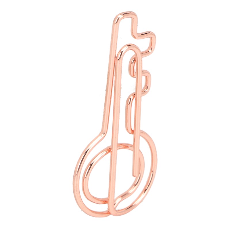 100Pcs Paper Clip Metal Rose Gold Color Urheen Design Paperclip