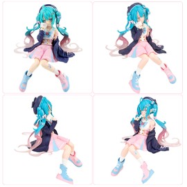 Hatsune Miku Figure, 14 cm Miku Figure, Anime Figure, Anime Statue, Figures Model Toy, Desktop Doll, Collectibles Decoration Ornaments Doll, Gifts for Anime Fans, Children