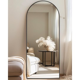 Antok 58"x21" Full Length Mirror, Floor Mirror with Stand, Leaning, Standing or Hanging, Black