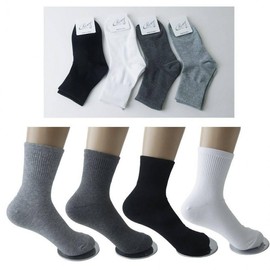Style Plus 1237 Combed Cotton Men's Mid-Calf Socks - Melange 1237 Combed Cotton Men's Mid-Calf Socks - Charcoal
