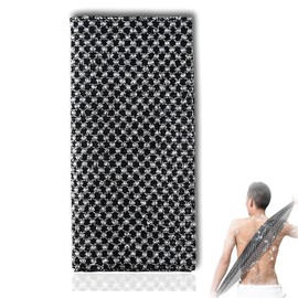 Antibakterielles Peeling-Duschhandtuch,Peeling Duschhandtuch,Peeling Handtuch,Peeling Handtuch Rücken,Peeling Duschtuch,Exfoliating Waschlappen Set,Für Bad Und Dusche Männer Und Frauen (Schwarz)