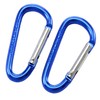 10 Aluminium Carabiner Hooks 60 x 6 mm Blue Fire