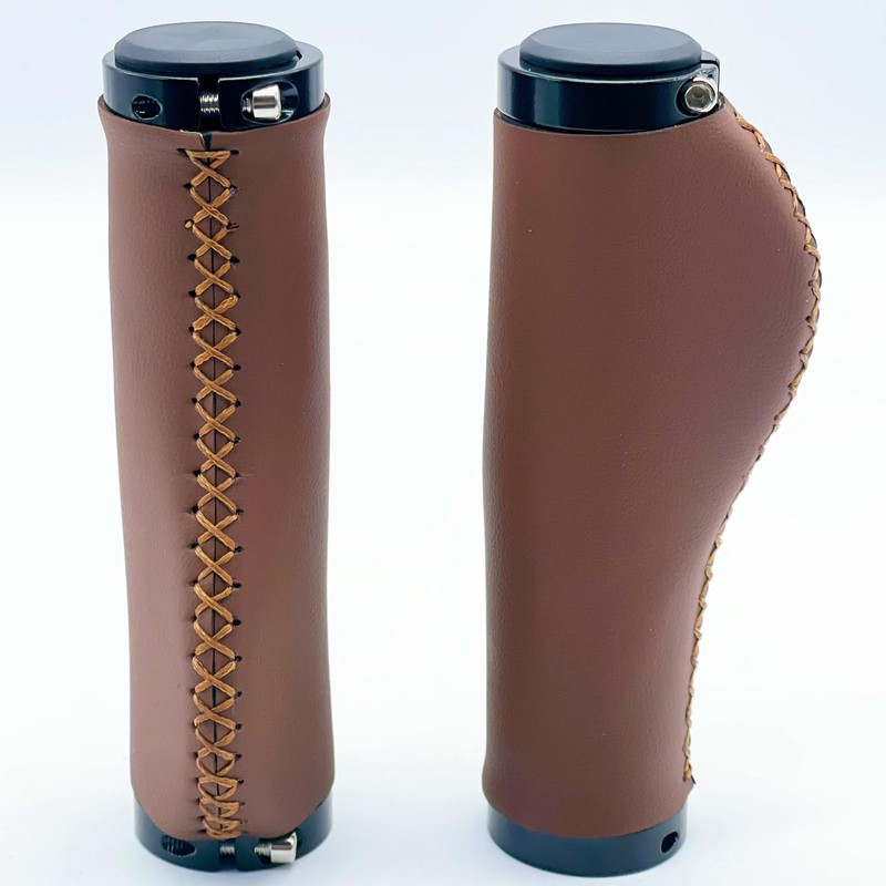 LEXOR Handle Grip, Leatherette Ergo Grip, Brown, Brown
