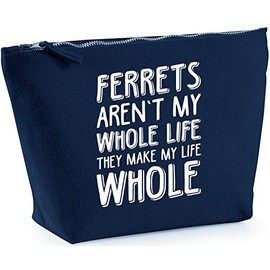 Hippowarehouse Ferrets Aren't My Whole Life They Make My Life Whole printed make up cosmetic wash bag 18x19x9cm