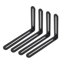 4 PCS Adjustable L-Shape Corner Brace, ULIFESTAR Heavy Duty Thicken Stainless Steel Joint Right Angle Brackets L Slotted Support Shelf Bracket for PC Case,Fixing Furniture-120x165x3mm/4.72x6.5x0.12''