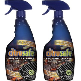 Grill Cleaning Spray - BBQ Grid And Grill Grate Cleanser By Citrusafe (23 oz) (2, 23 oz)