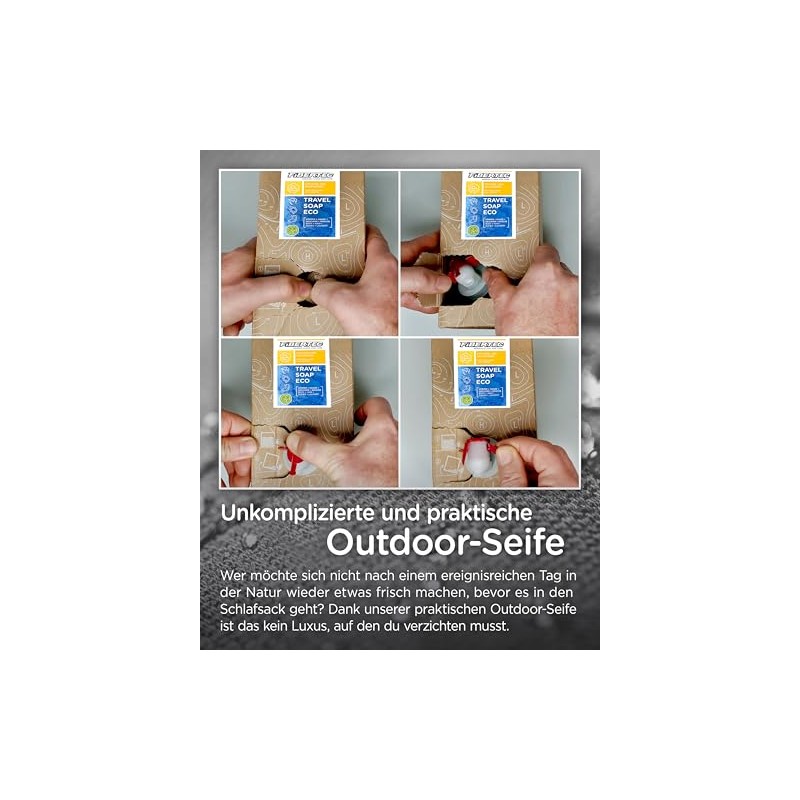 FIBERTEC Travel Soap Eco 3L - 3-in-1 Reise-Seife flüssig, Körperpflege,